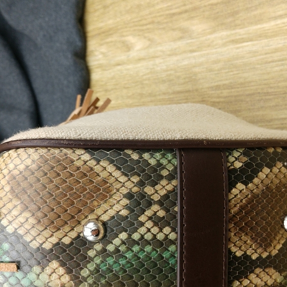 Rafe leather and linen purse - Picture 7 of 10